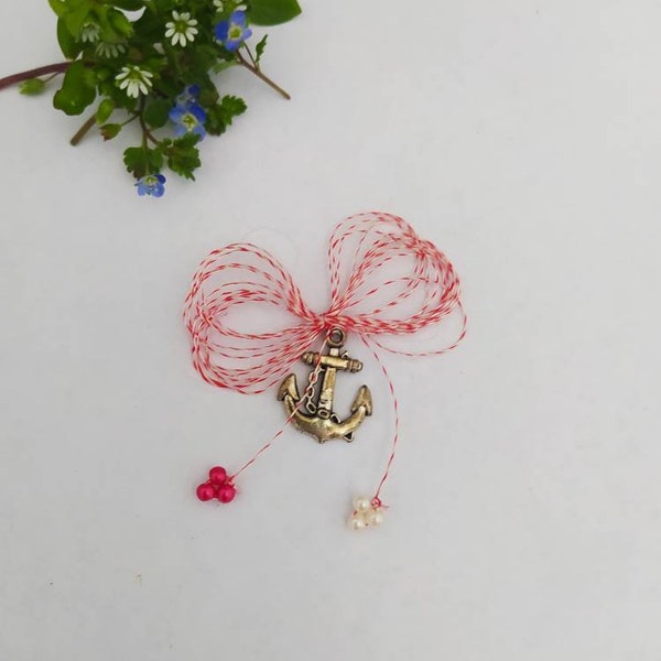 Romanian Martisor Romania march spring tradition amulet luck handmade pendant ANCHOR