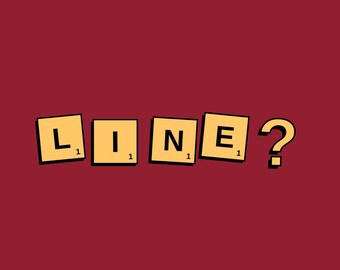 Line? Actor Rehearsal T-Shirt: Scrabble Tile Design