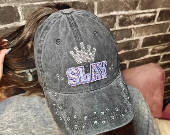 Slay Queen Ponytail Cap