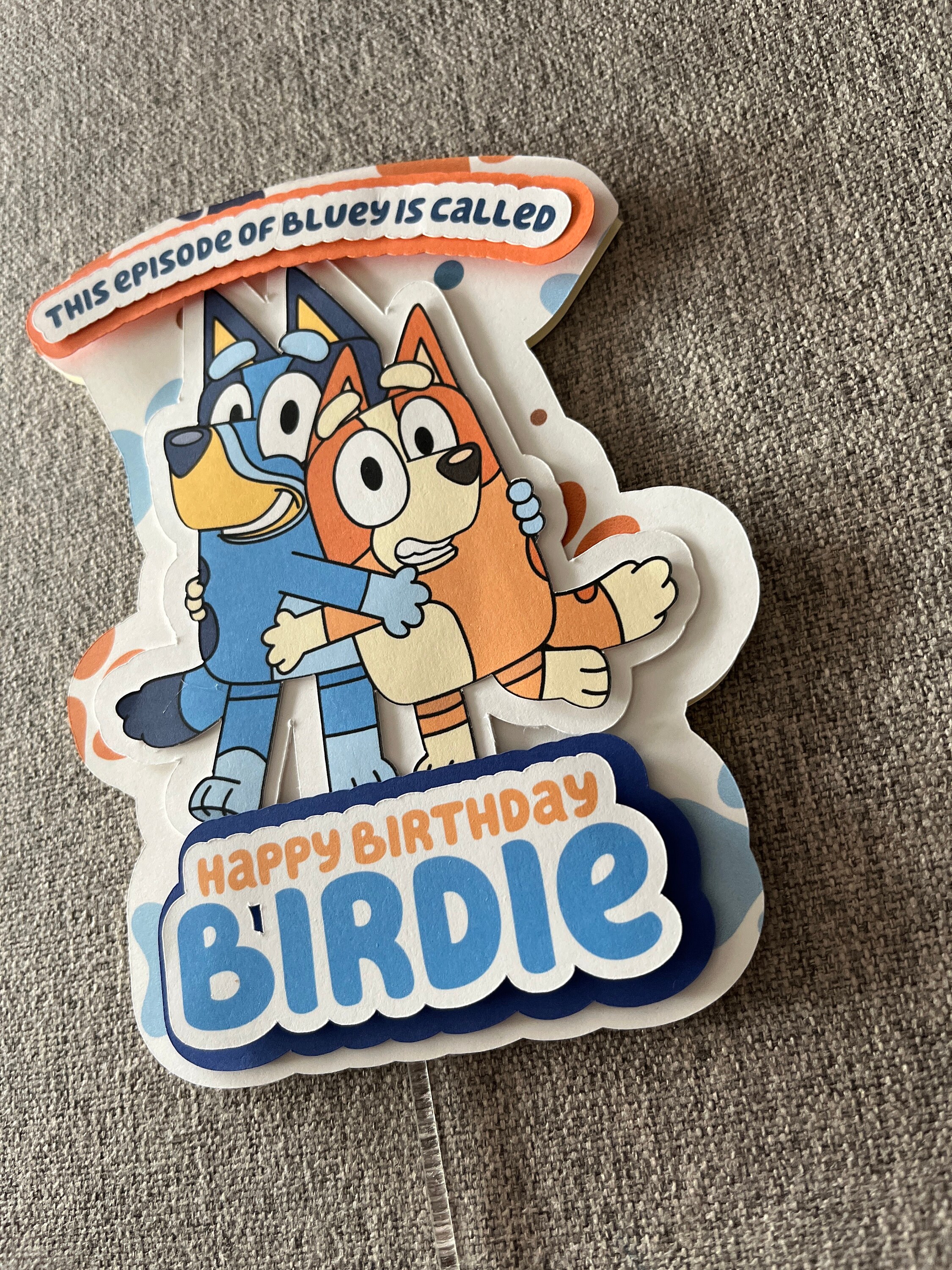 Bluey Inspired Cake Topper or Cupcake Set