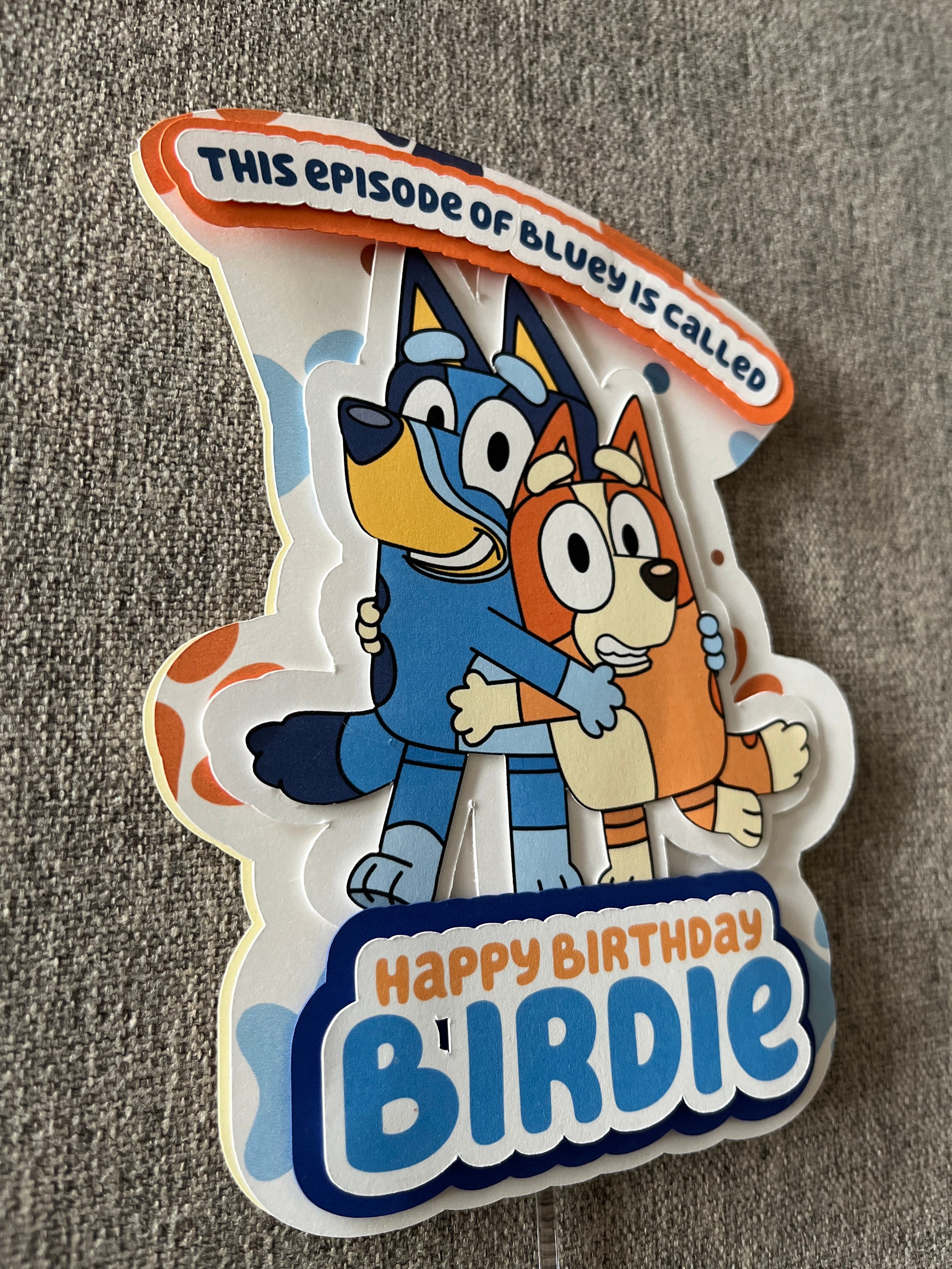 Bluey Inspired Cake Topper or Cupcake Set