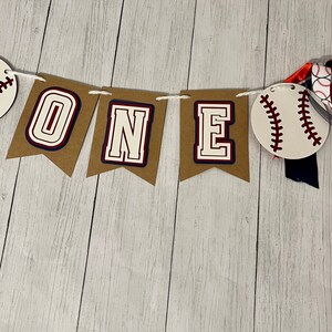 Baseball themed high chair banner