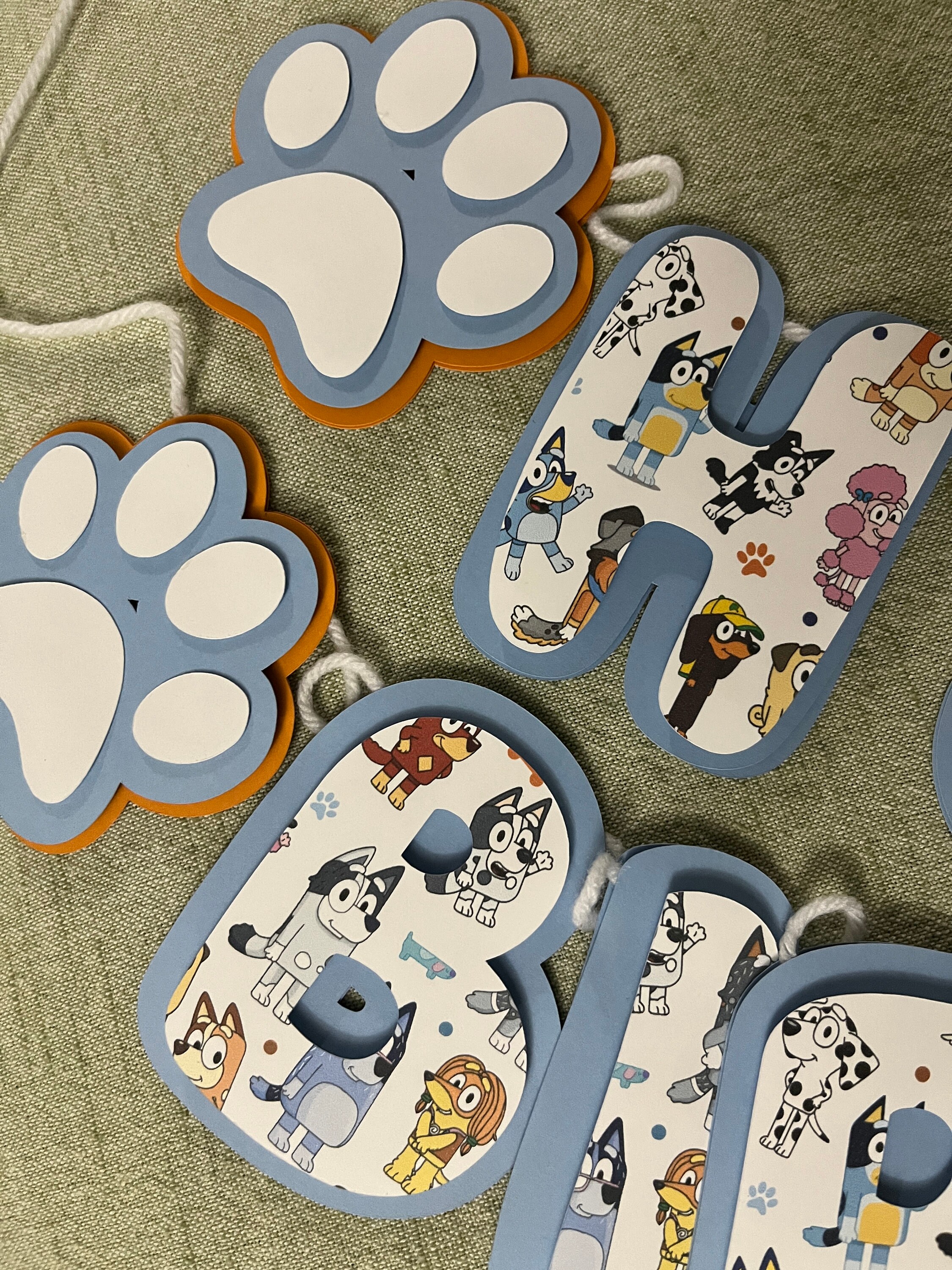 Blue Dog Birthday Banner