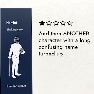Bad reviews of classic literature: Hamlet by Shakespeare bookmark
