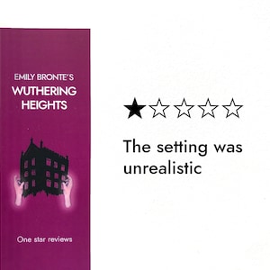 Bad reviews of Wuthering Heights bookmark