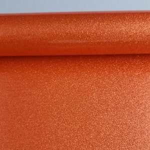 Orange Glitter Mirror Vinyl * 9x12 Sheets* 12x54/55&quot; Rolls * Canvas Backing * Embroidery Machine Vinyl * Felties * Applique