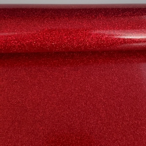 Red Glitter Mirror Vinyl * 9x12 Sheets* 12x54/55&quot; Rolls * Canvas Backing * Embroidery Machine Vinyl * Felties * Applique