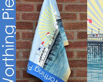 Worthing Pier Tea Towel
