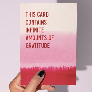 Cartão de gratidão infinita, aquarela Fine Art * Novo * Cartão de gratidão, arte pintada, cartão postal, arte abstrata, cartão de agradecimento, feito por artista