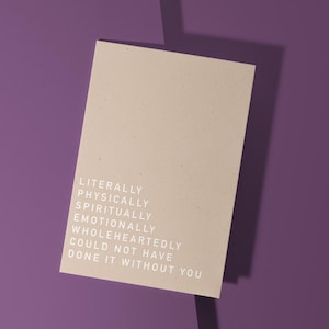 Dankbaarheidskaart* Nieuw* Bedankkaart, bedankkaart, abstracte kunst, wenskaart, kunstenaar gemaakt, snailmail, humor grappige kaart
