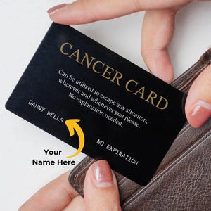 Custom Metal Cancer Wallet Card – Personalized Breast cancer Gift