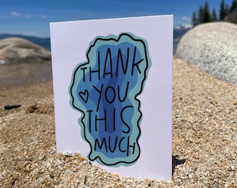 Thank You Card | Lake Tahoe Thank You | Tahoe Card | Thanks Card