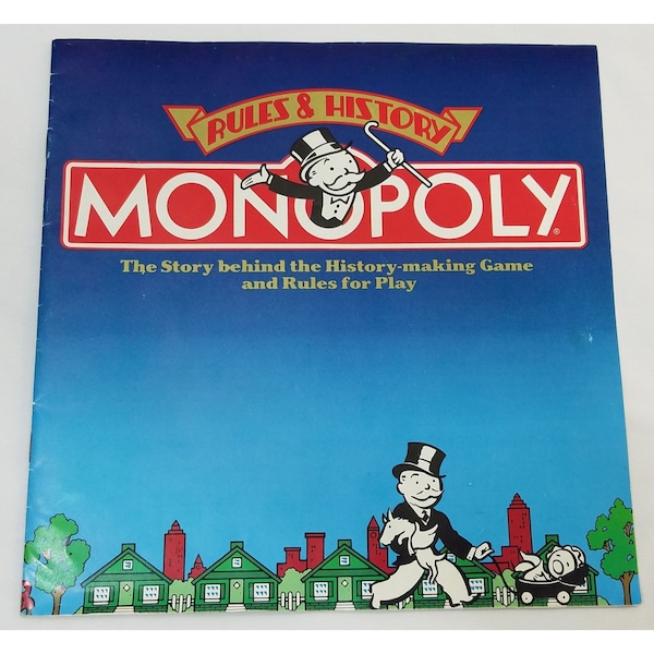 Monopoly Deluxe Anniversary Replacement Game Rules & History Instruction Booklet