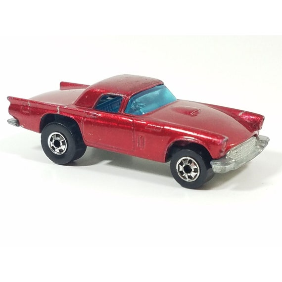 Hot Wheels 57 T-bird Thunderbird Red 1981 Hong Kong Blue Window