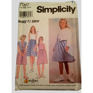 Simplicity Sewing Pattern 7007 giacca e vestito per ragazze taglia 12-14 non tagliato piegato in fabbrica