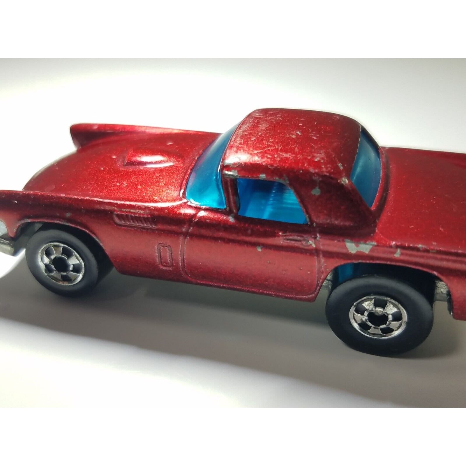 Hot Wheels 57 T-bird Thunderbird Red 1981 Hong Kong Blue Window