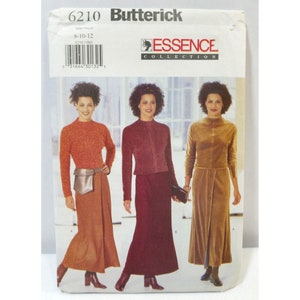 Butterick Sewing Pattern 6210 womens top skirt size 8-10-12 uncut factory folded