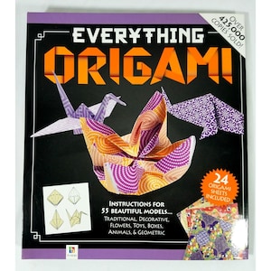 Everything Origami Book By Hinkler 55 Models + paper Hardcover Spiral 2018