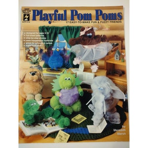 Ulotka z pomponami Playful Pom Poms Hot Off The Press HOTP 2116 dla dzieci w wieku 4-10 lat
