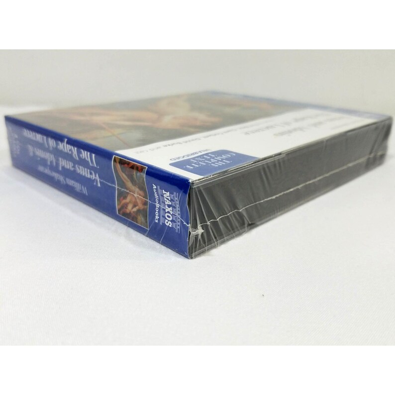 May include: Sealed audiobook of "Venus and Adonis & The Rape of Lucrece" by William Shakespeare. The Naxos Audiobook is in a plastic wrap. The cover features a painting with a blue and white border.