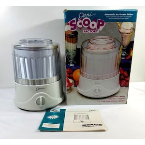 Vintage Deni Scoop Factory Ice Cream Maker: 1.5 Qt Model 5100