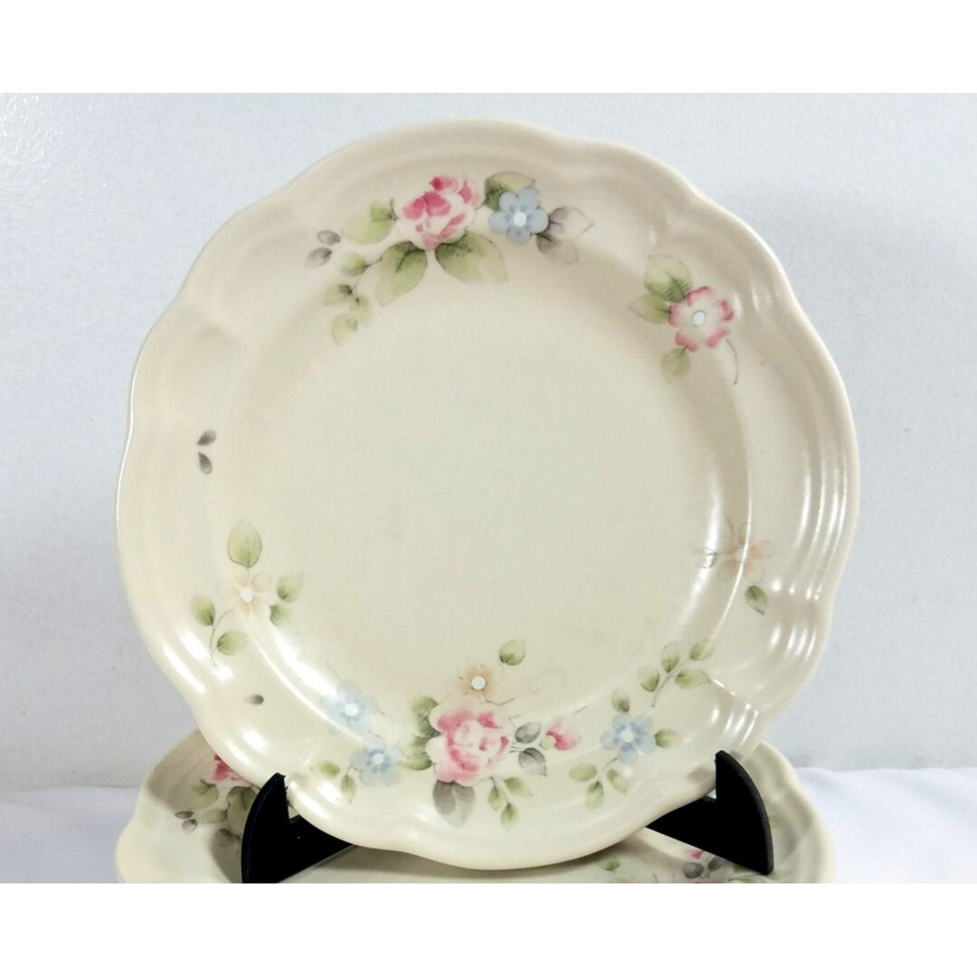 Pfaltzgraff Tea Rose Salad Dessert Side Plate Scalloped Edge