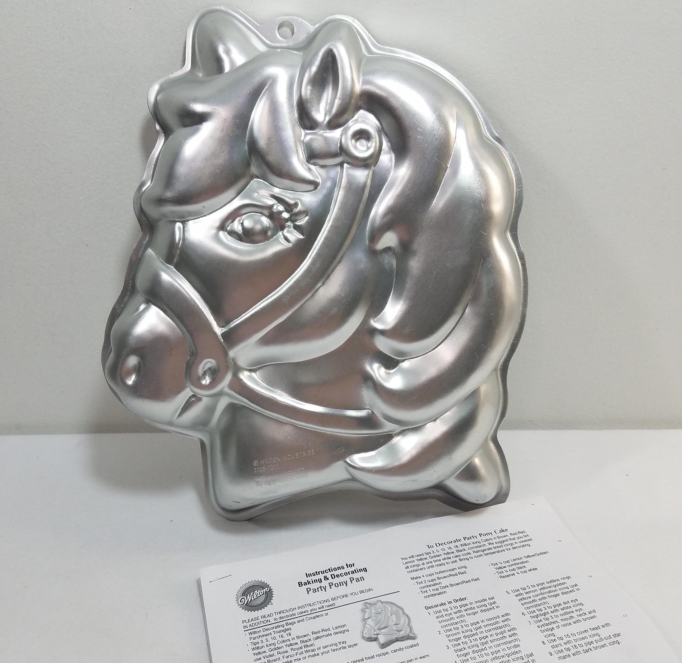 Wilton Party Pony Cake Pan Mold Horse or Unicorn Aluminum 2009