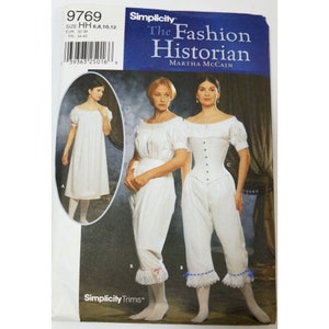 Simplicity 9769 Authentic Civil War Undergarments, Uncut, Factory