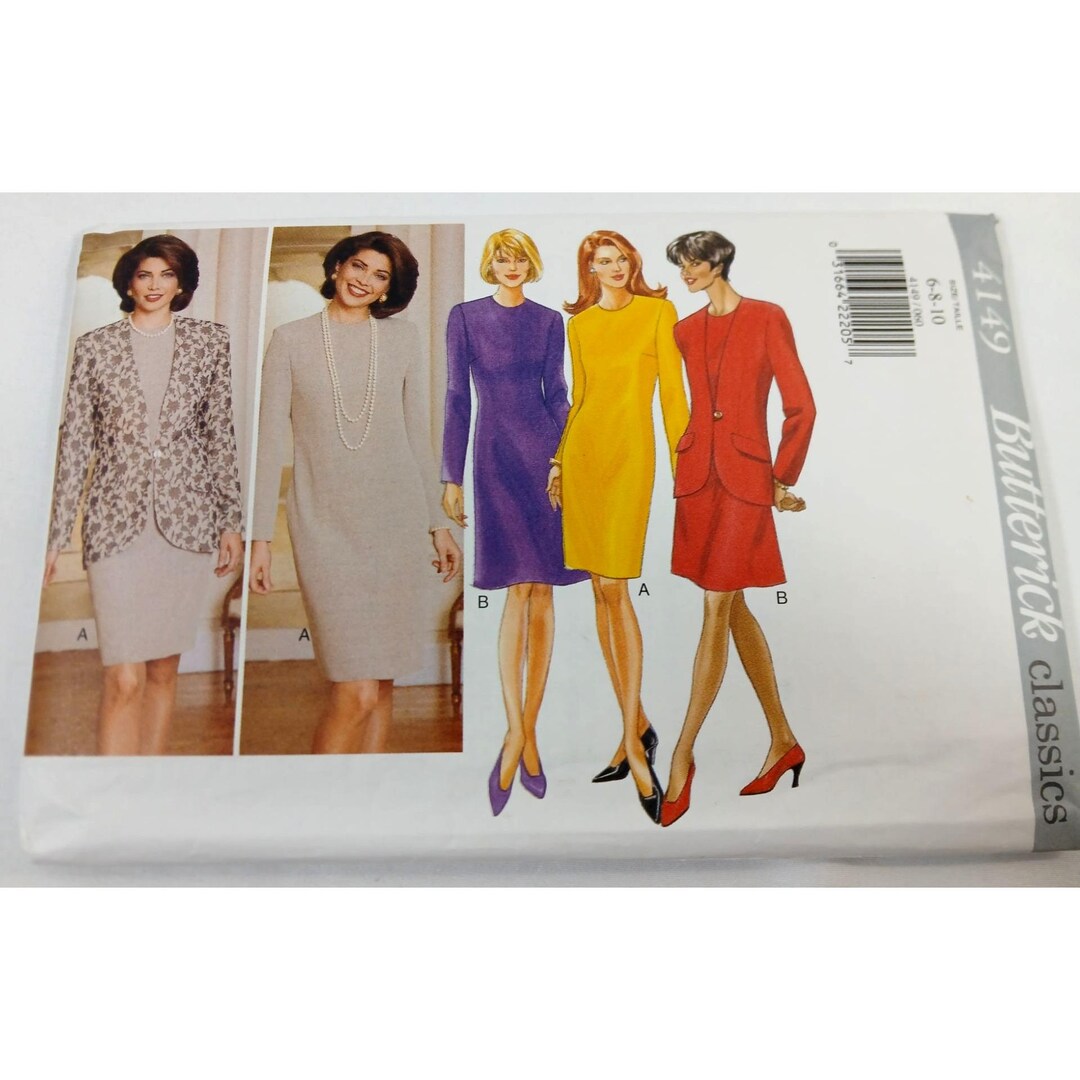 Butterick Sewing Pattern 4149 Misses Petite Jacket & Dress Sizes 6-10 ...