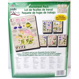 Pacote de planilhas xadrez FolkArt One Stroke Daisy Periwinkle 1005 Flores Pintura