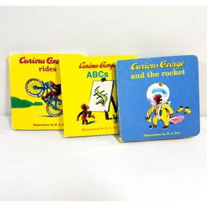 Curious George Board Books lot of 3 ABCs The Rocket Rides Children&#39;s Toddler