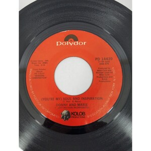 Donny And Marie Now We&#39;re Together You&#39;re My Soul And Inspiration 45 RPM Vinyl