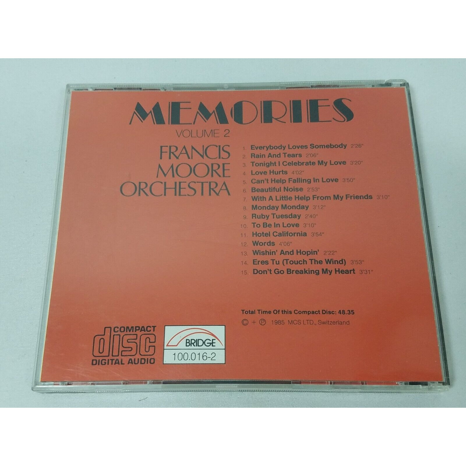 Francis Moore Memories Orchestra Volume CD 0 1 - | – в Etsy With