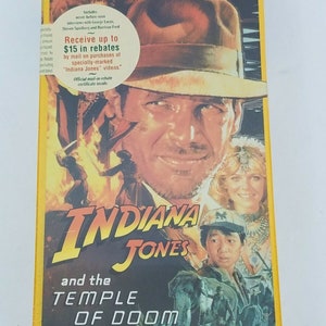 Indiana Jones and the Temple of Doom VHS Fullscreen Sealed NEW