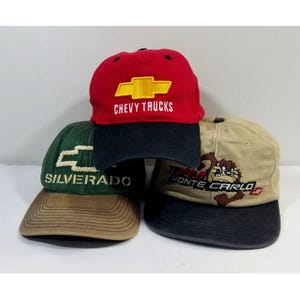 Chevrolet Chevy Bowtie Hats Lot 3 Vintage Trucks Silverado Taz Tazmanian Devil