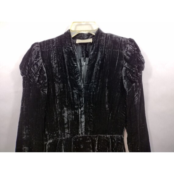 Nicole Miller Vintage Women's Dress Black Velour … - image 3