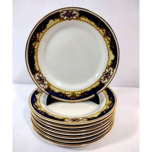Vintage Tressemanes & Vogt Limoges la cloche set of 8 Bread Butter Plates TRV16