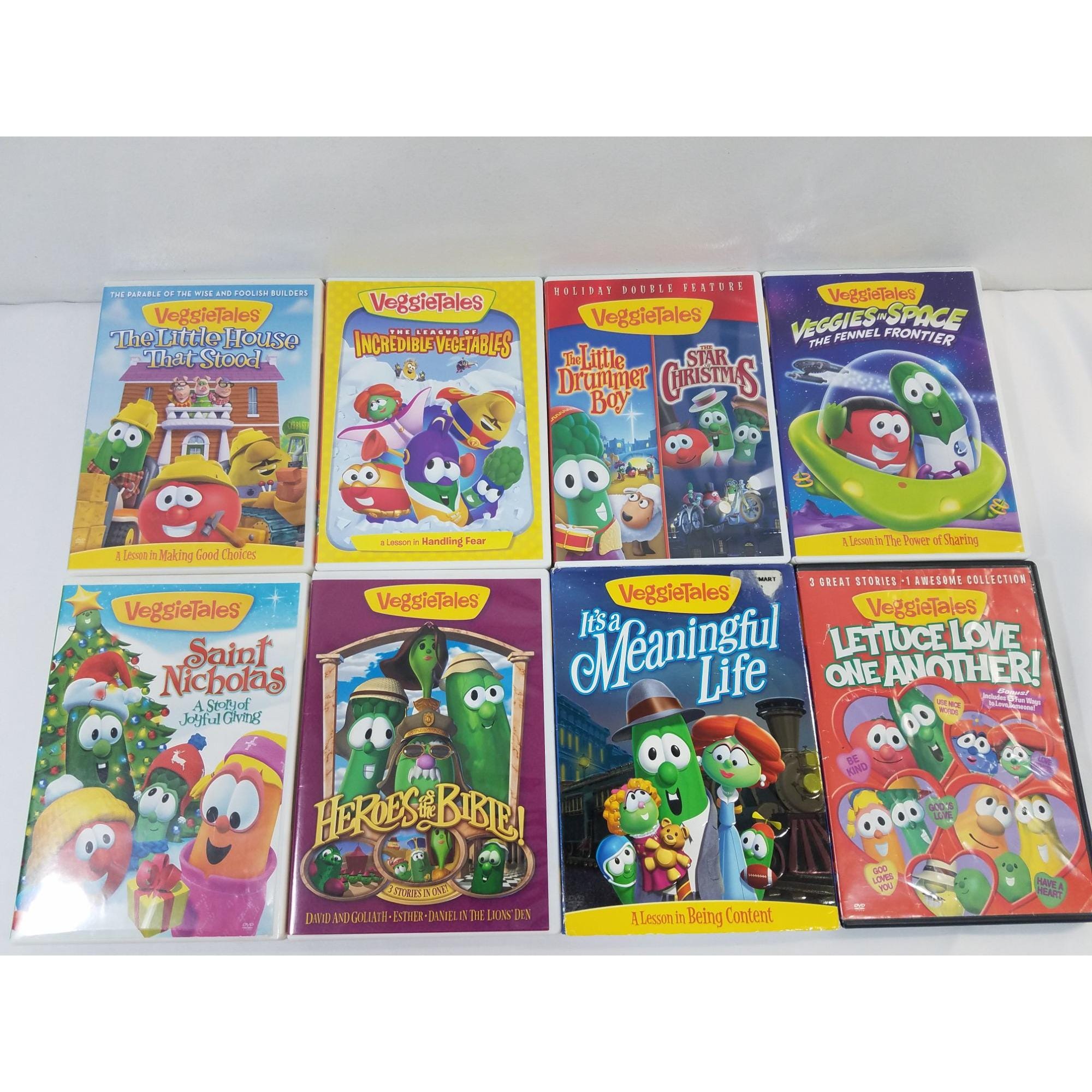 Veggietales Dvds Lot of 16 Pirates Gideon Space Sheerluck