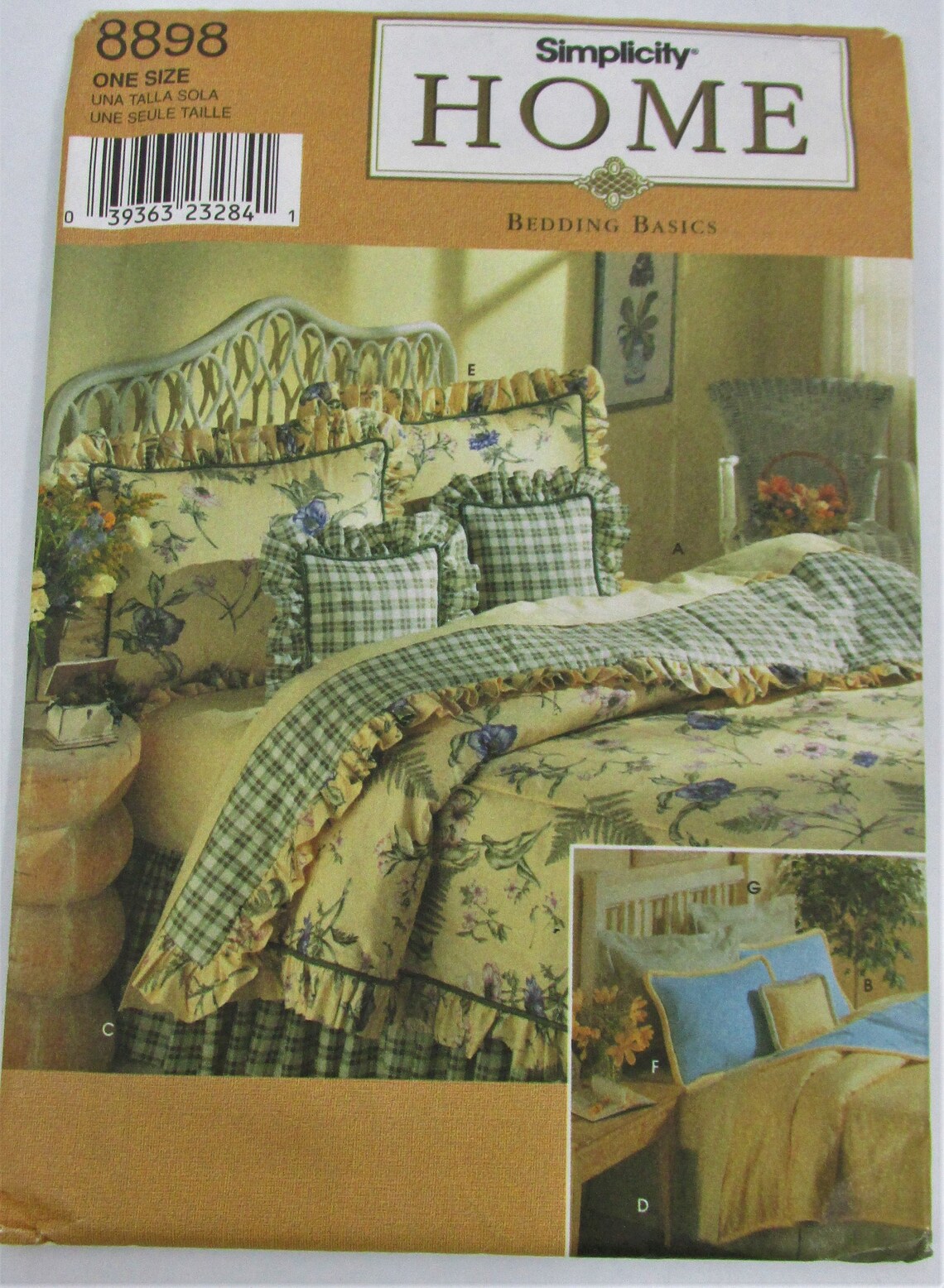 Simplicity Home Bedding Basics sewing pattern 8898 comforter Etsy