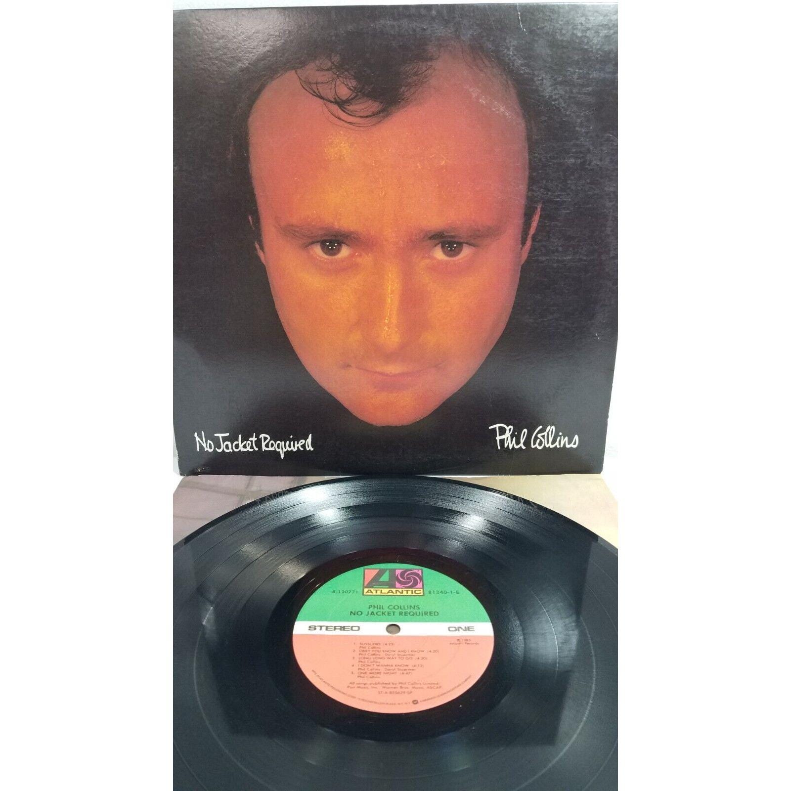 Phil Collins No Jacket Required Atlantic Vinyl Record LP