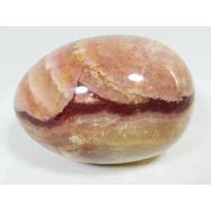Alabaster Stone Egg Marble Design Pink Red Orange Vintage