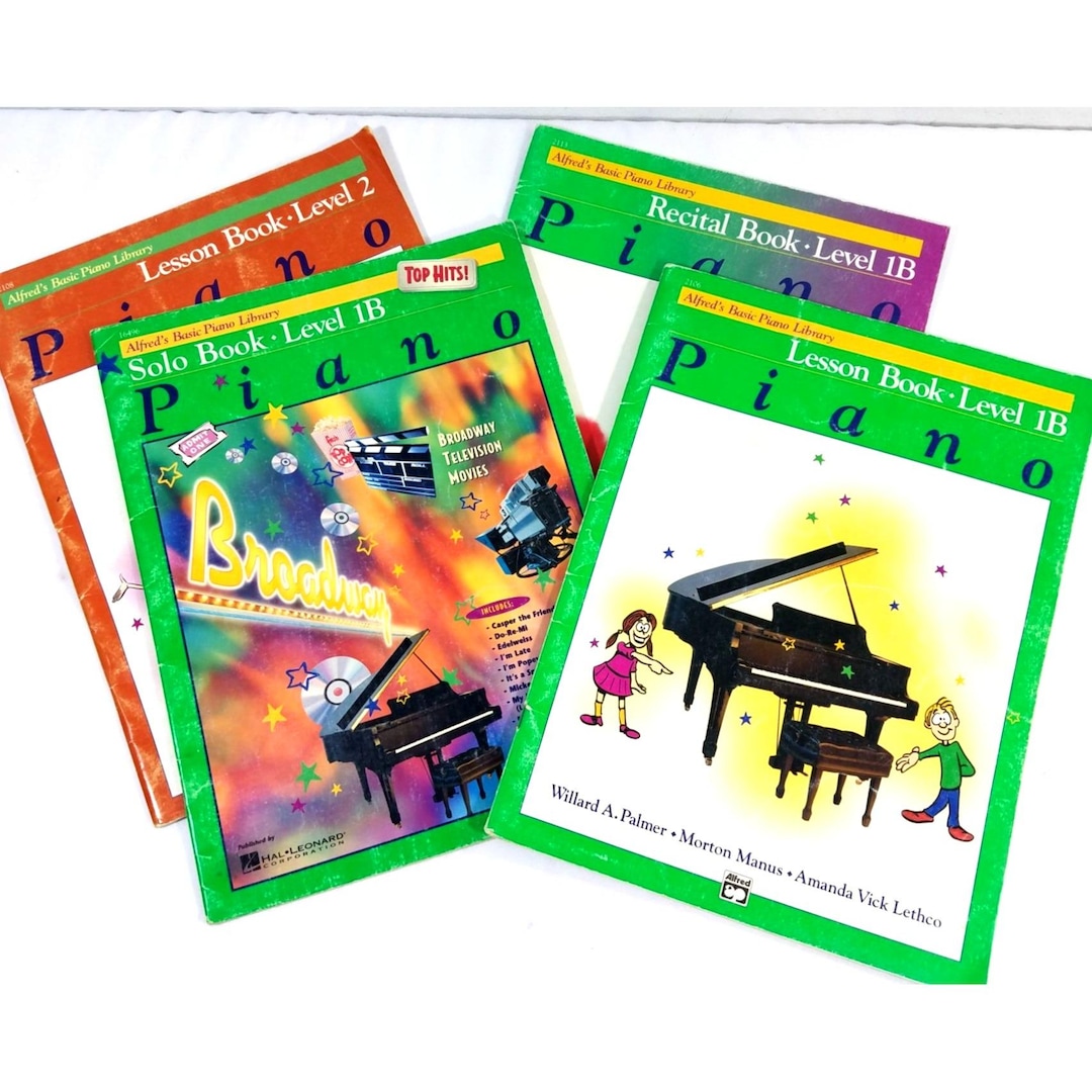 Alfred's Basic Piano Library: Level 1B & 2 Books Set - Etsy