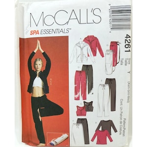 Patron de couture McCalls 4261 pour femme, veste haut et pantalon taille du sac XS-Sm-Med non coupé plié en usine