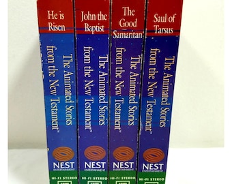 The Animated Stories from the New Testament 4 VHS tapes Bible Stories 1989