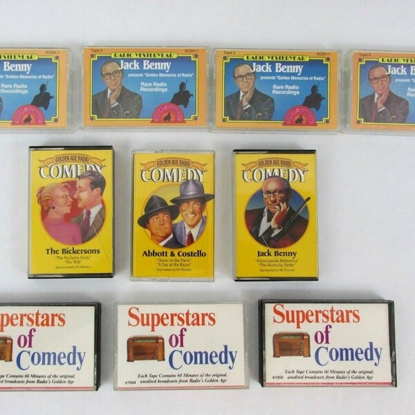 10 tapes Comedy Golden Age of Radio Yesteryear Cassettes Comedy Abbott Costello