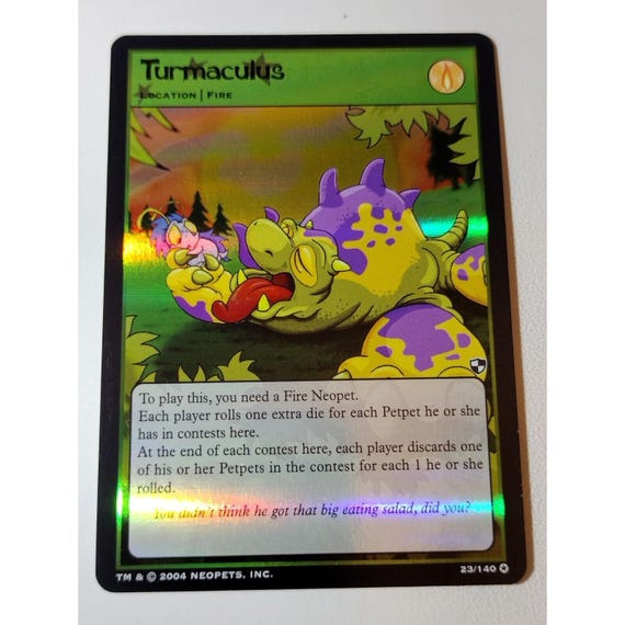rare neopet cards Turmaculus 23/140 Neopets TCG Battle for Meridell Location Holo Foil Rare