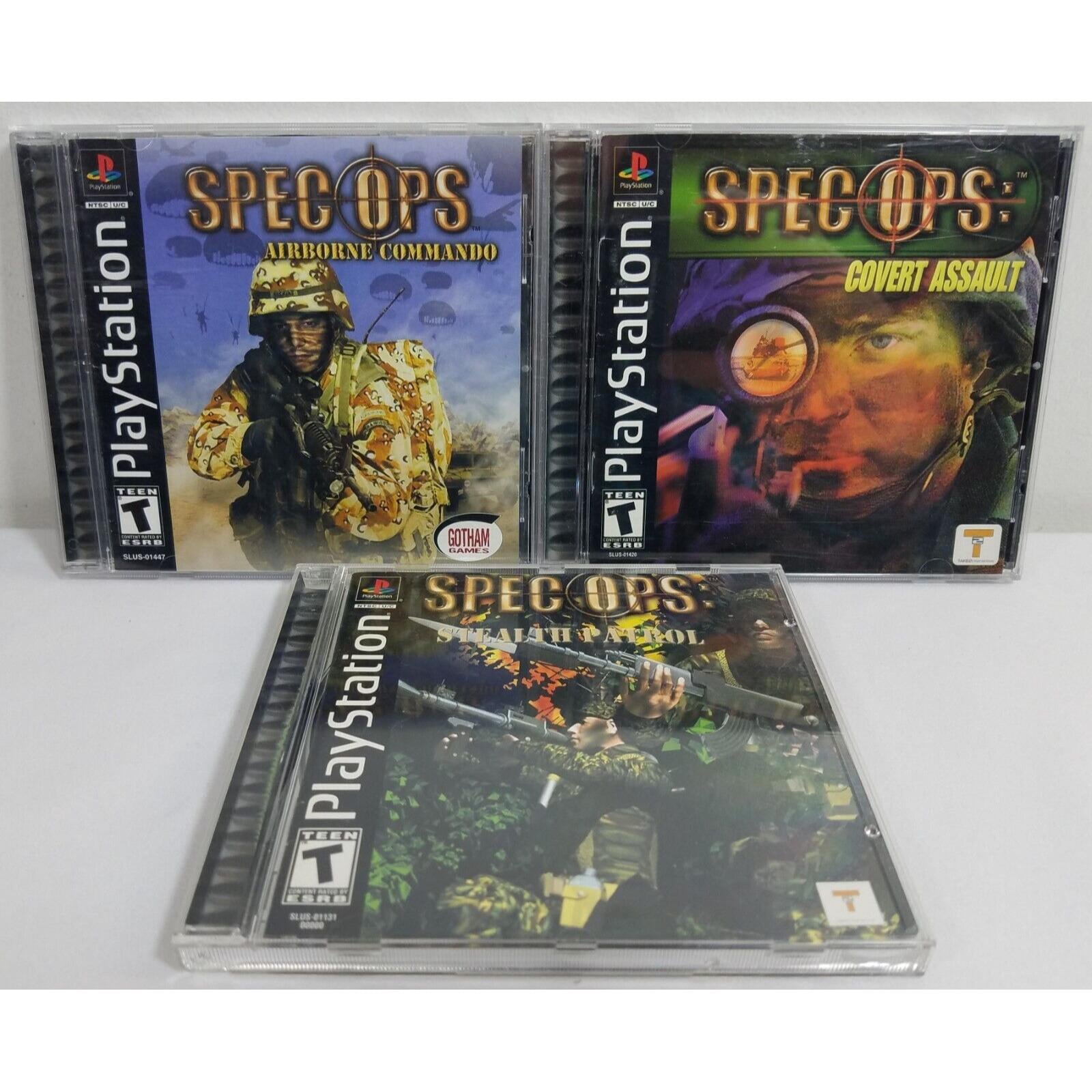 Jeu PS1 Spec Ops: Covert Assault - Version PAL - Bon état (boîtier Endommagé, CD Et Notice OK)