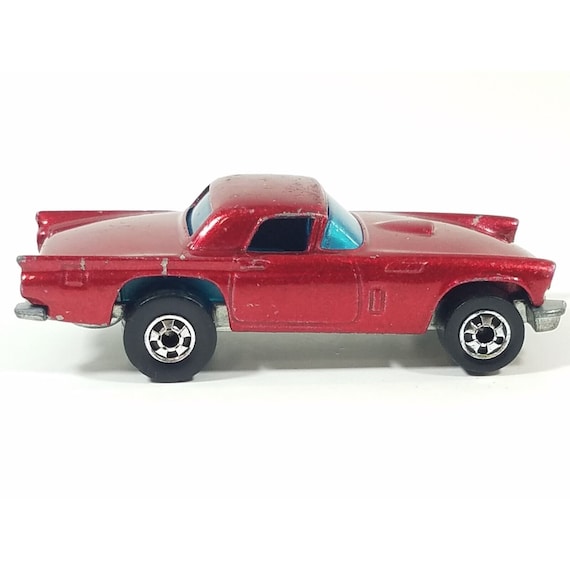 Hot Wheels 57 T-bird Thunderbird Red 1981 Hong Kong Blue Window