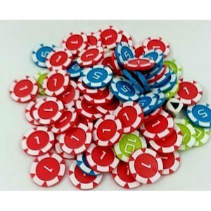 Trivial Pursuit Bet You Know It Poker chips ONLY Replacement Pieces parts