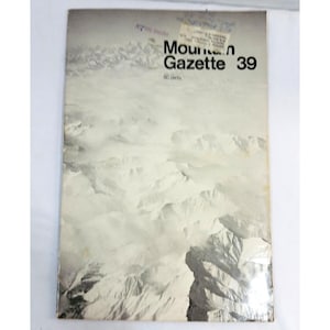 Mountain Gazette Issue #39 Literary Climbing Magazine 1975